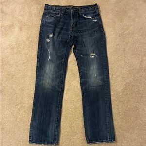 American Eagle Outfitters Dark Blue Straight Leg Jeans
